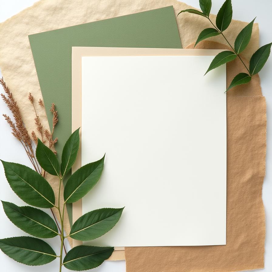 Materiales artísticos sostenibles con papel reciclado y tintas vegetales